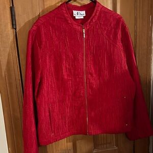 Bold Red Zip-Up Jacket